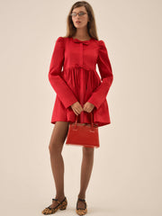 Lucia A-Line Mini Dress — Red