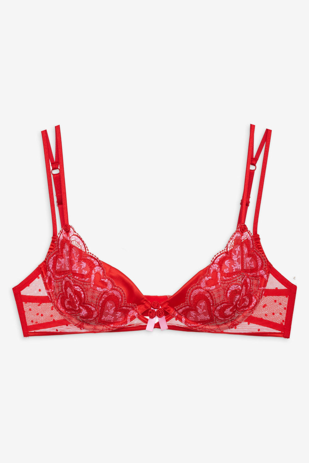 Heartbeat Underwire Bra — Red