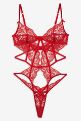 Creamsicle Lace Bodysuit — Red