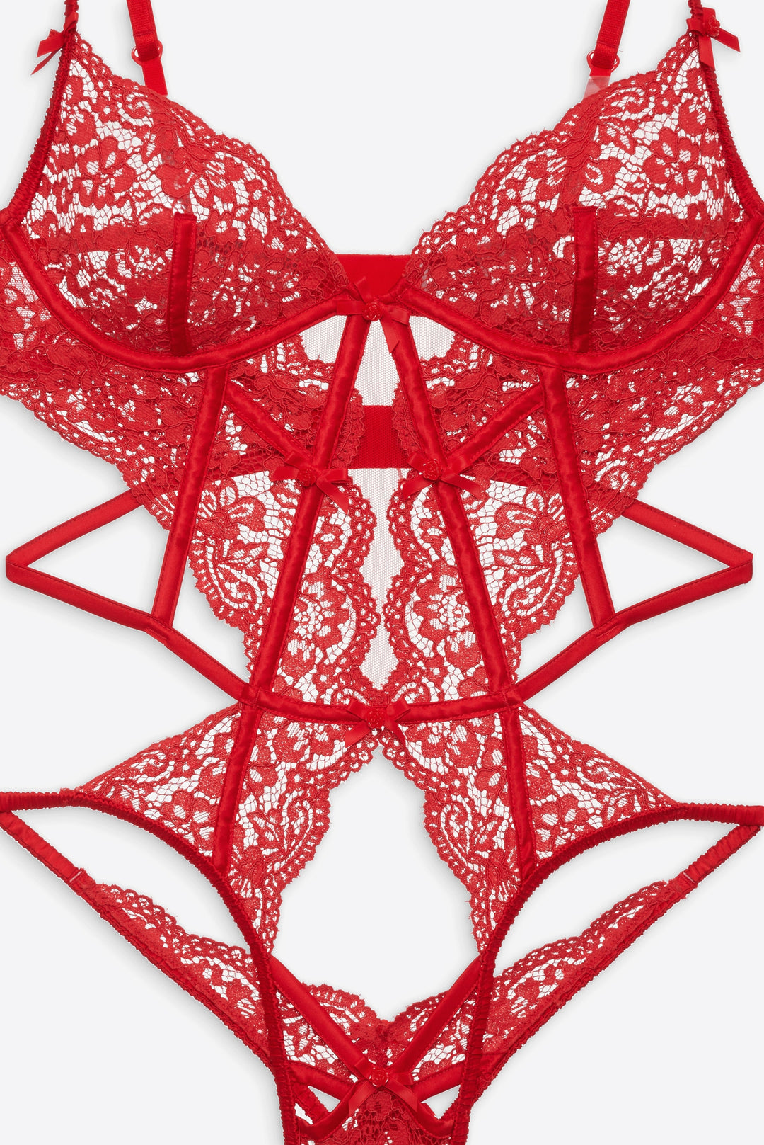 Creamsicle Lace Bodysuit — Red