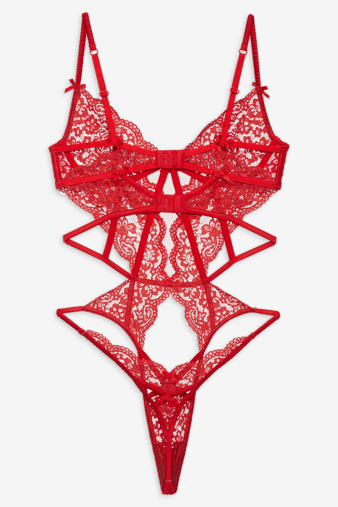Creamsicle Lace Bodysuit — Red