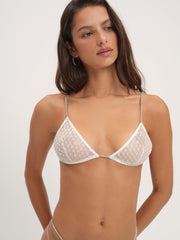 Glitter Bralette — White