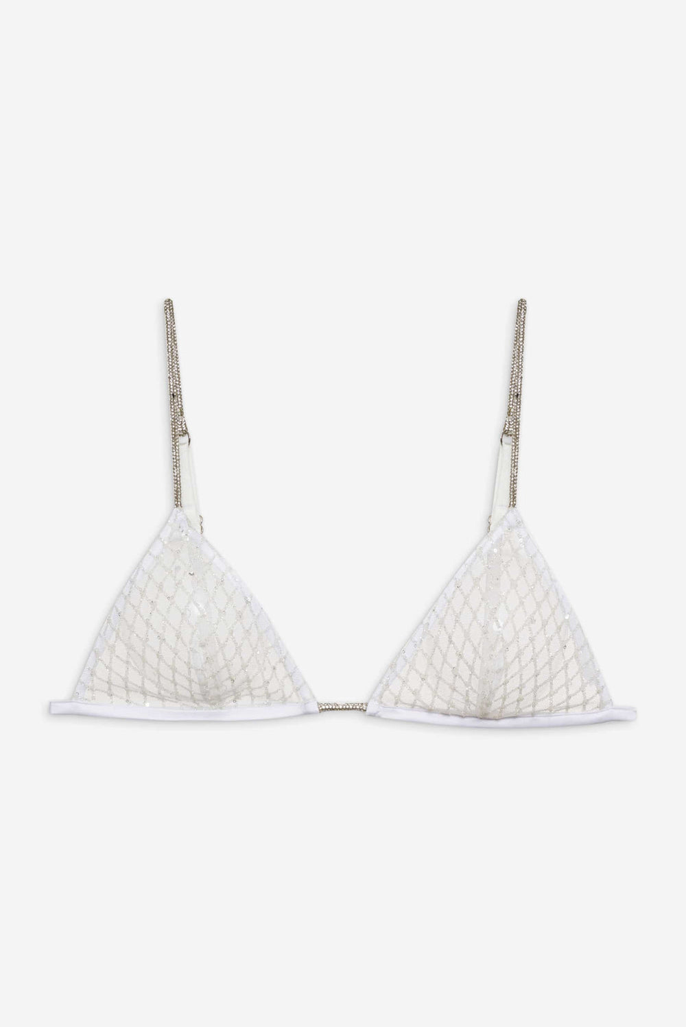 Glitter Bralette — White