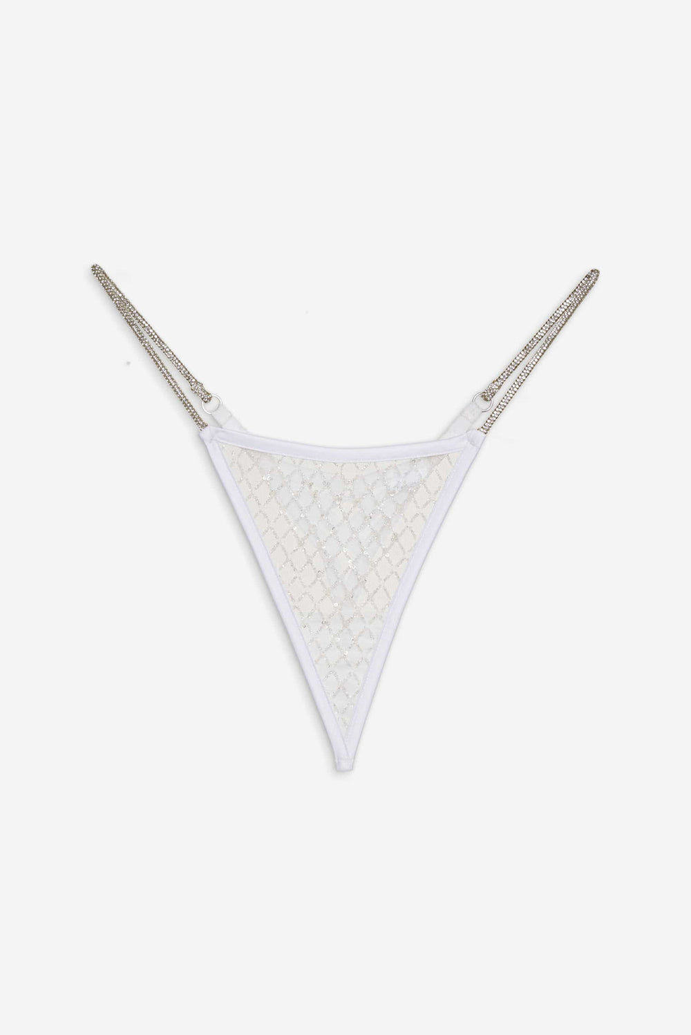 Glitter Thong Panty — White