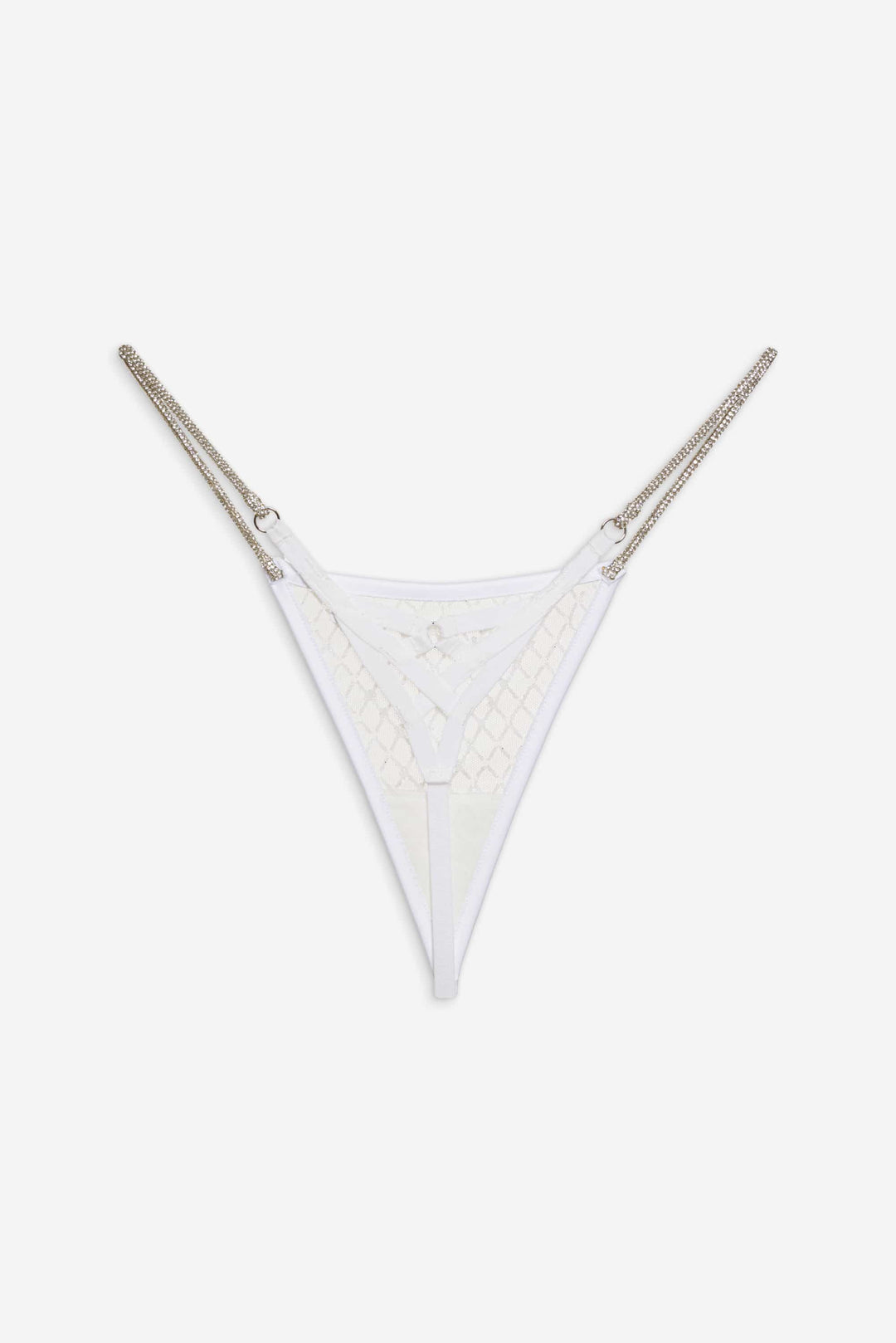 Glitter Thong Panty — White