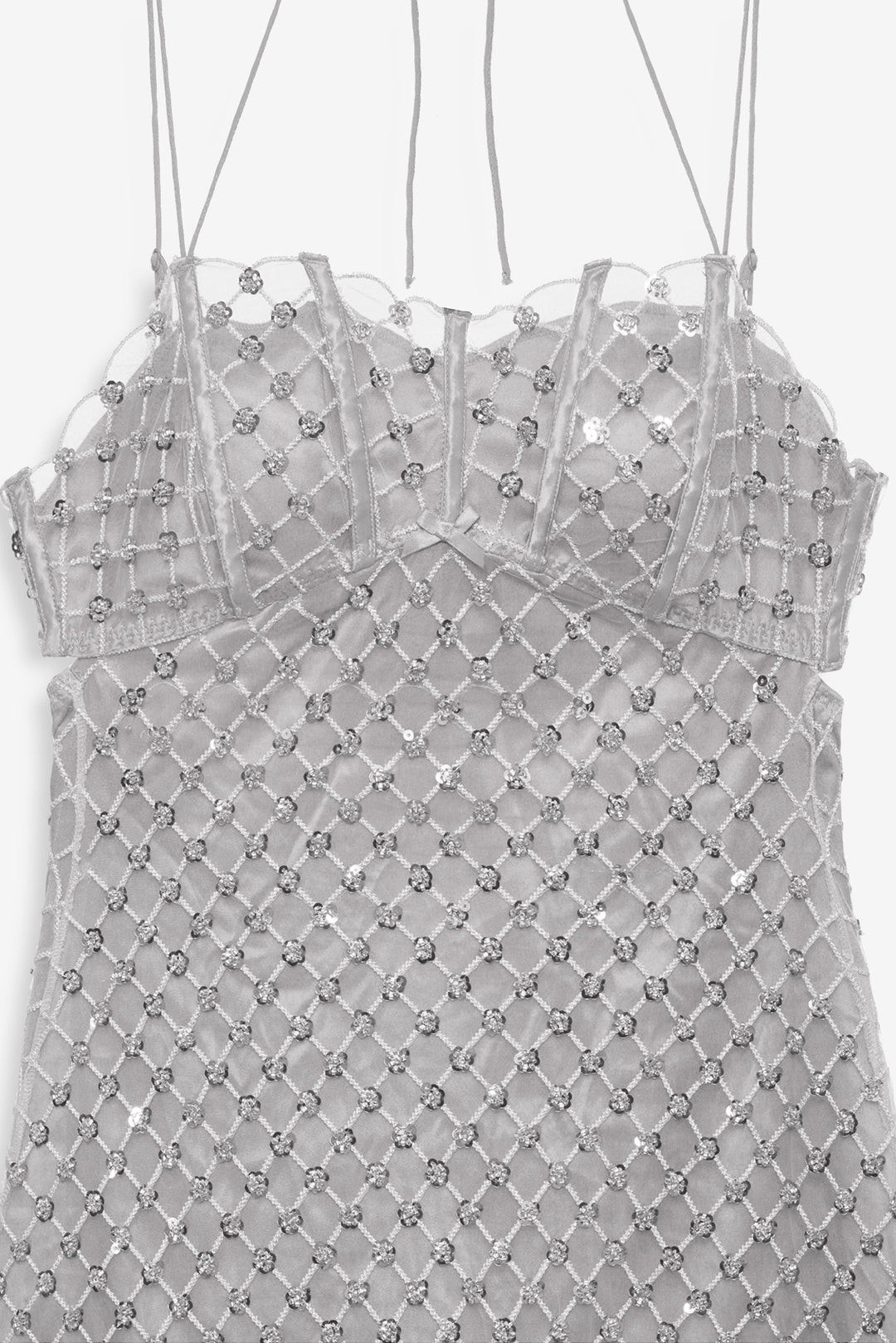 Dazzle Me Slip Dress — Silver