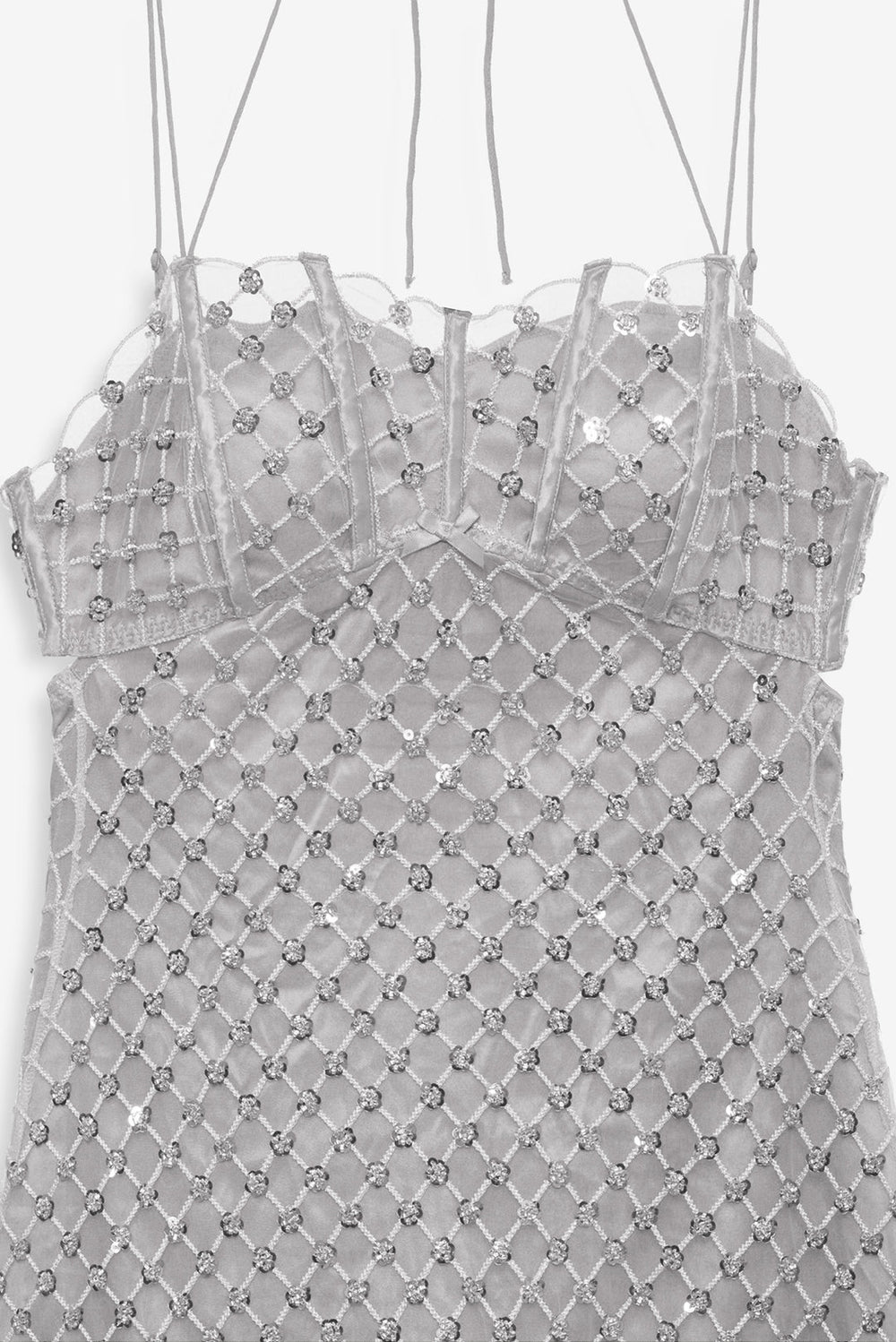 Dazzle Me Slip Dress — Silver
