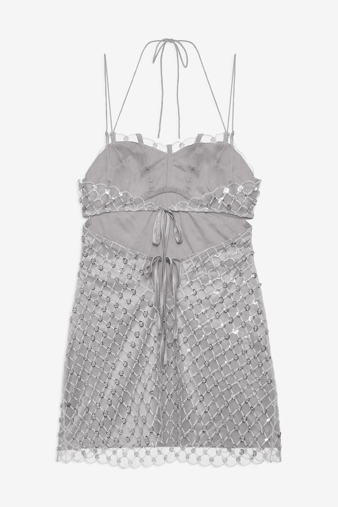 Dazzle Me Slip Dress — Silver