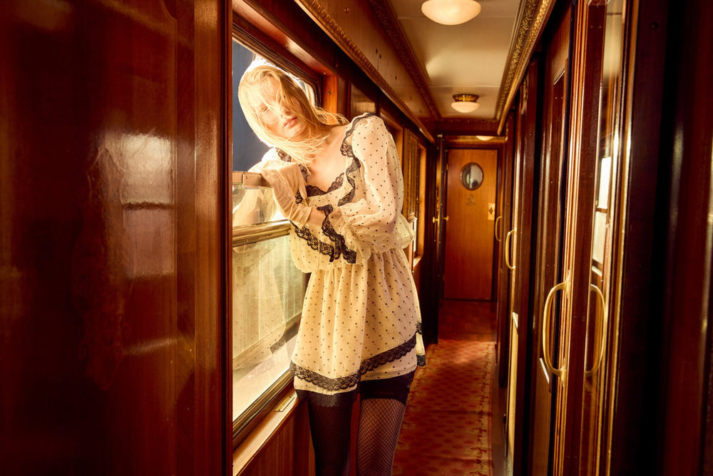 Dottie Dot Mini Dress — Cream