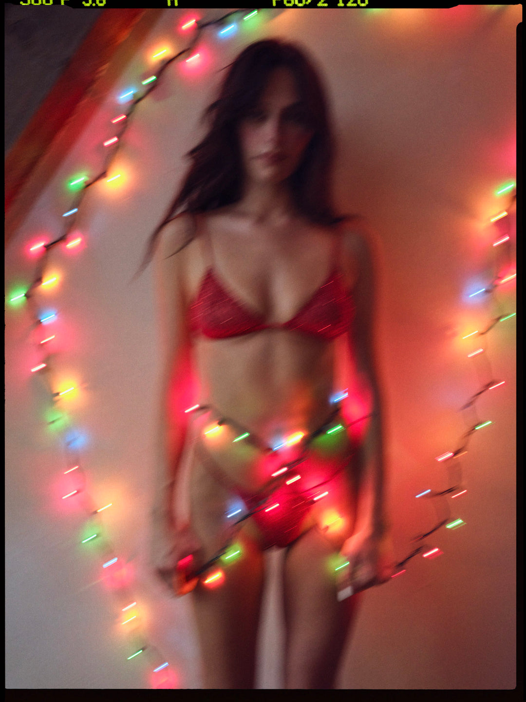 Glitter Bralette — Red