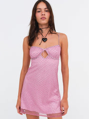 Glitter Slip Dress — Pink