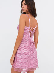 Glitter Slip Dress — Pink