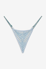 Glitter Thong Panty — Blue