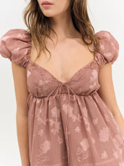 Olivia Mini Dress — Mahogany