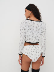 Fawn Cardigan — White