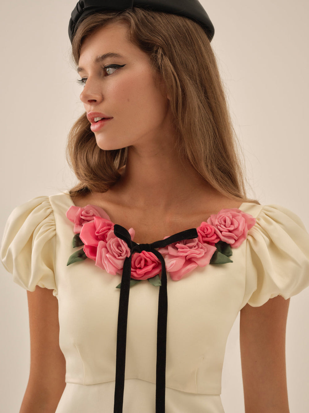 Rosalie Mini Dress — Cream