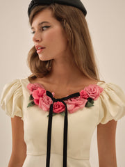 Rosalie Mini Dress — Cream