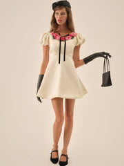 Rosalie Mini Dress — Cream