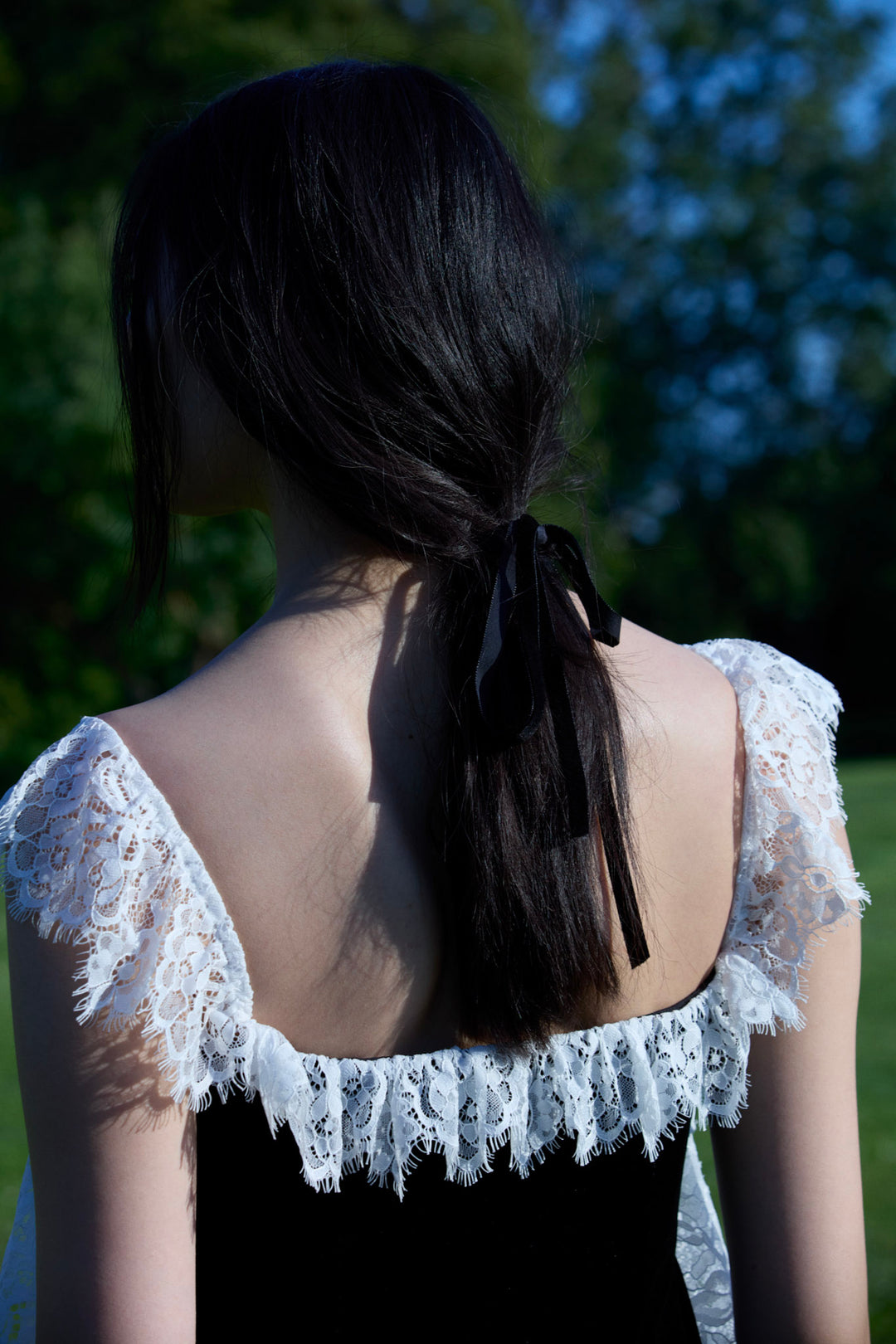 La Vie En Bow Velvet Maxi Dress — Black