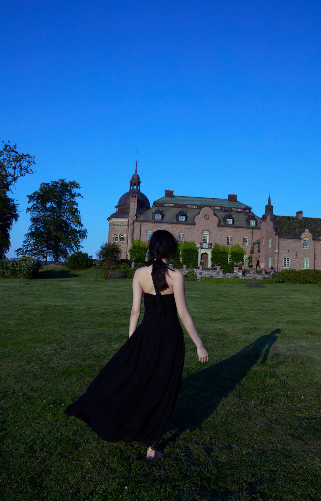 Ophelie Organza Maxi Dress — Black