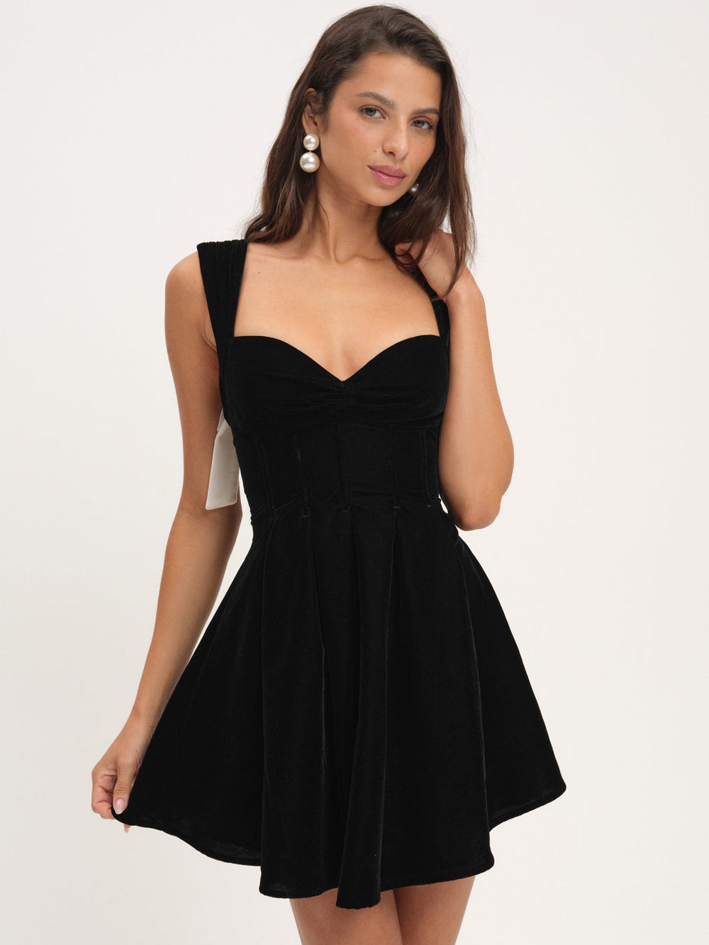 August Mini Dress — Black