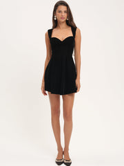 August Mini Dress — Black