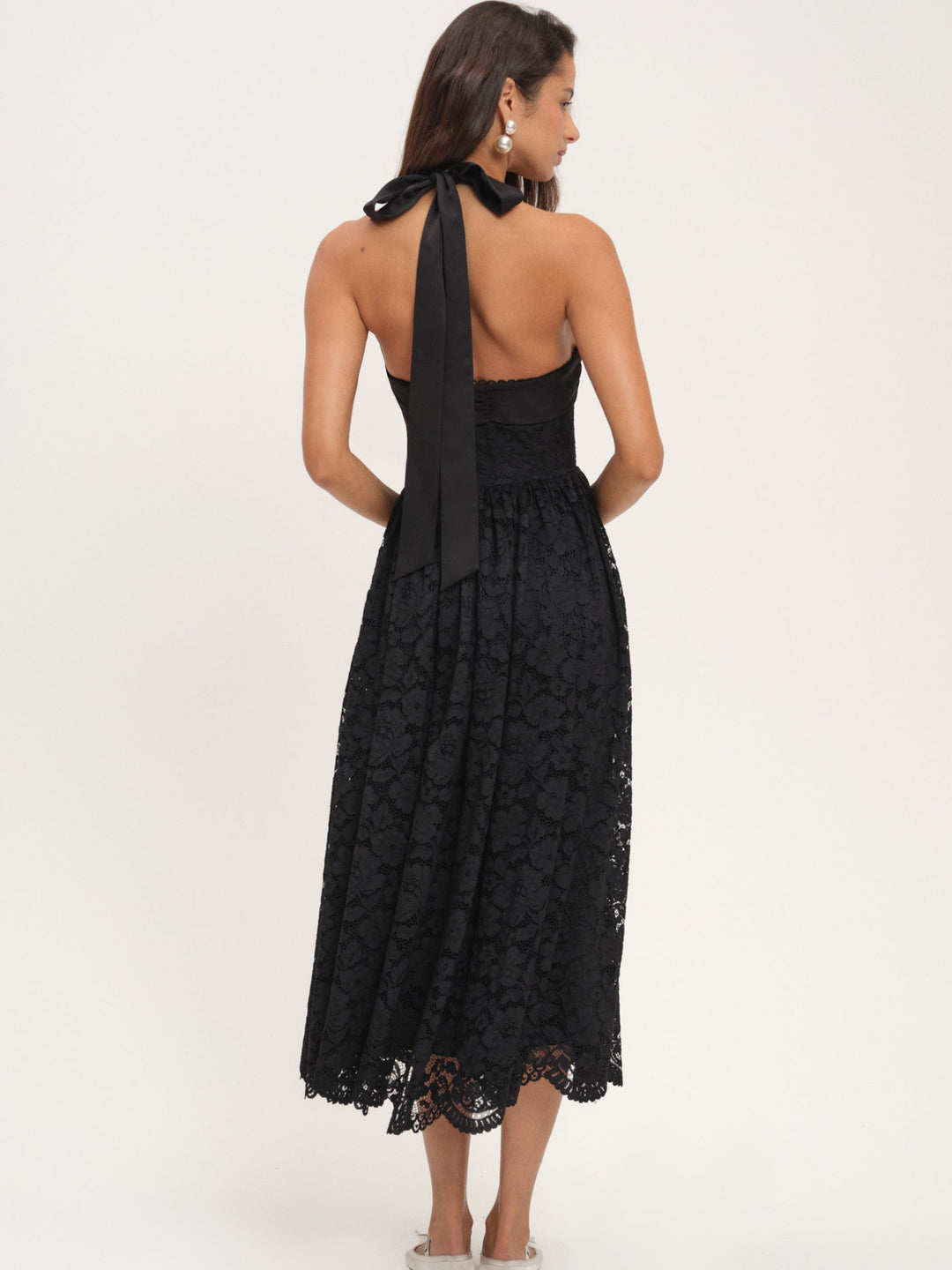 Lakeside Midi Dress — Black