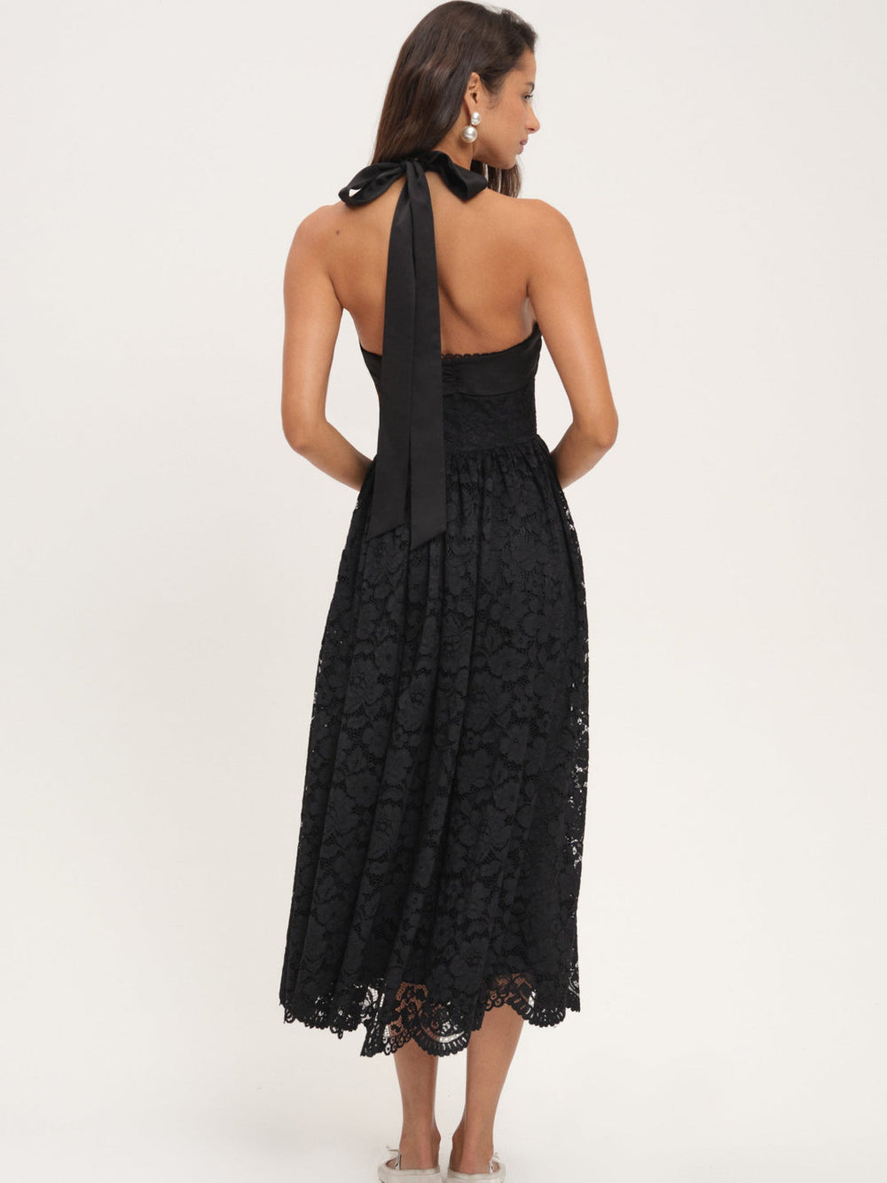 Lakeside Midi Dress — Black