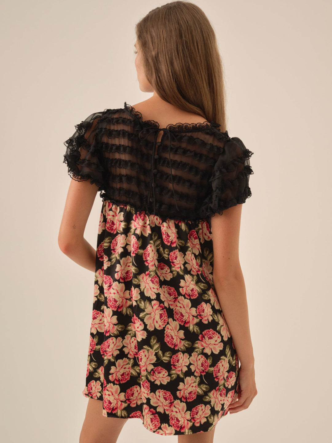 Belmond Floral Mini Dress — Black