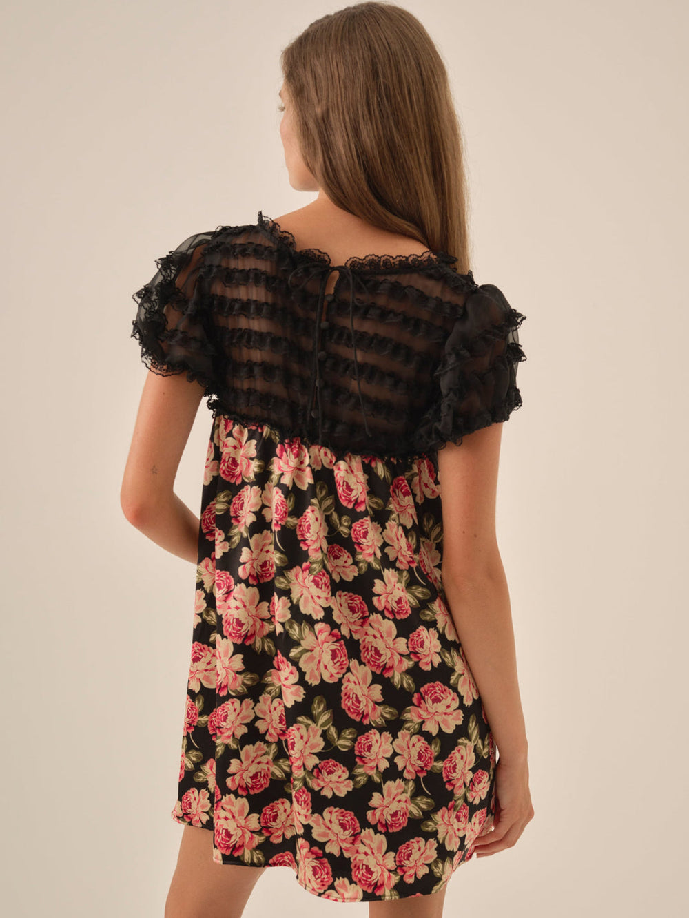 Belmond Floral Mini Dress — Black