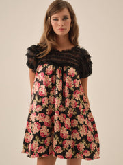 Belmond Floral Mini Dress — Black