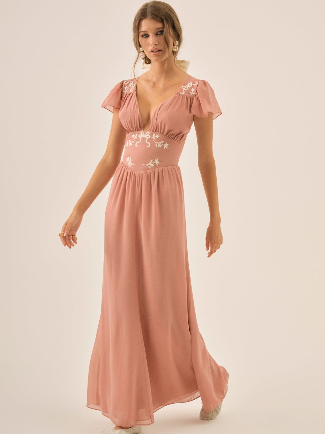 Emmie Chiffon Maxi Dress — Mauve