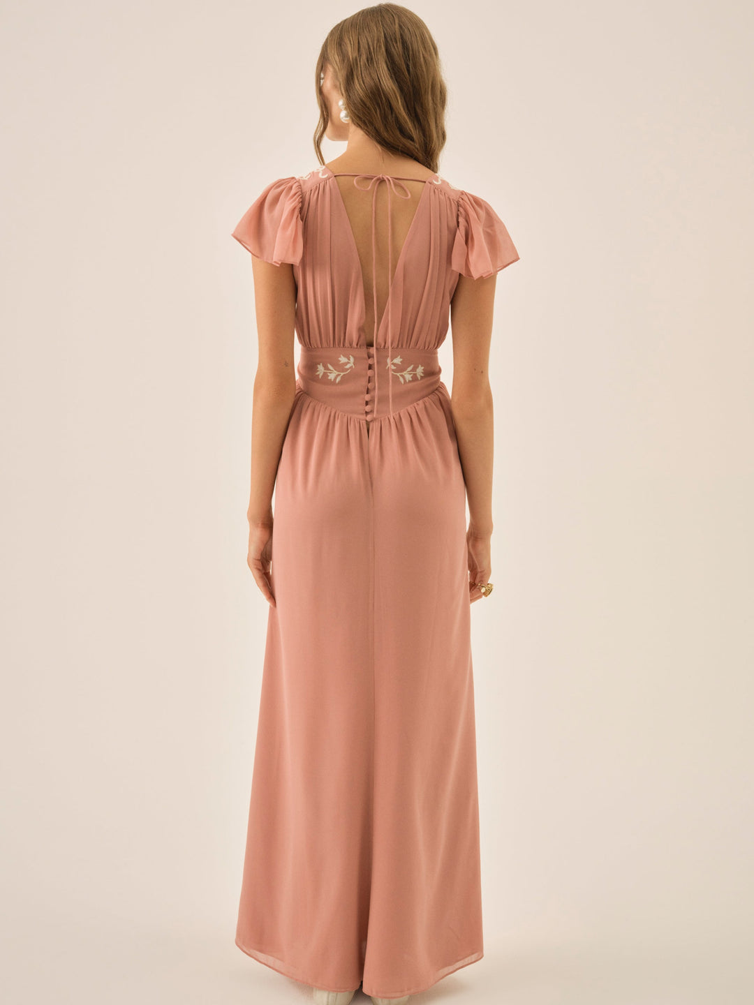 Emmie Chiffon Maxi Dress — Mauve