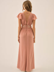 Emmie Chiffon Maxi Dress — Mauve