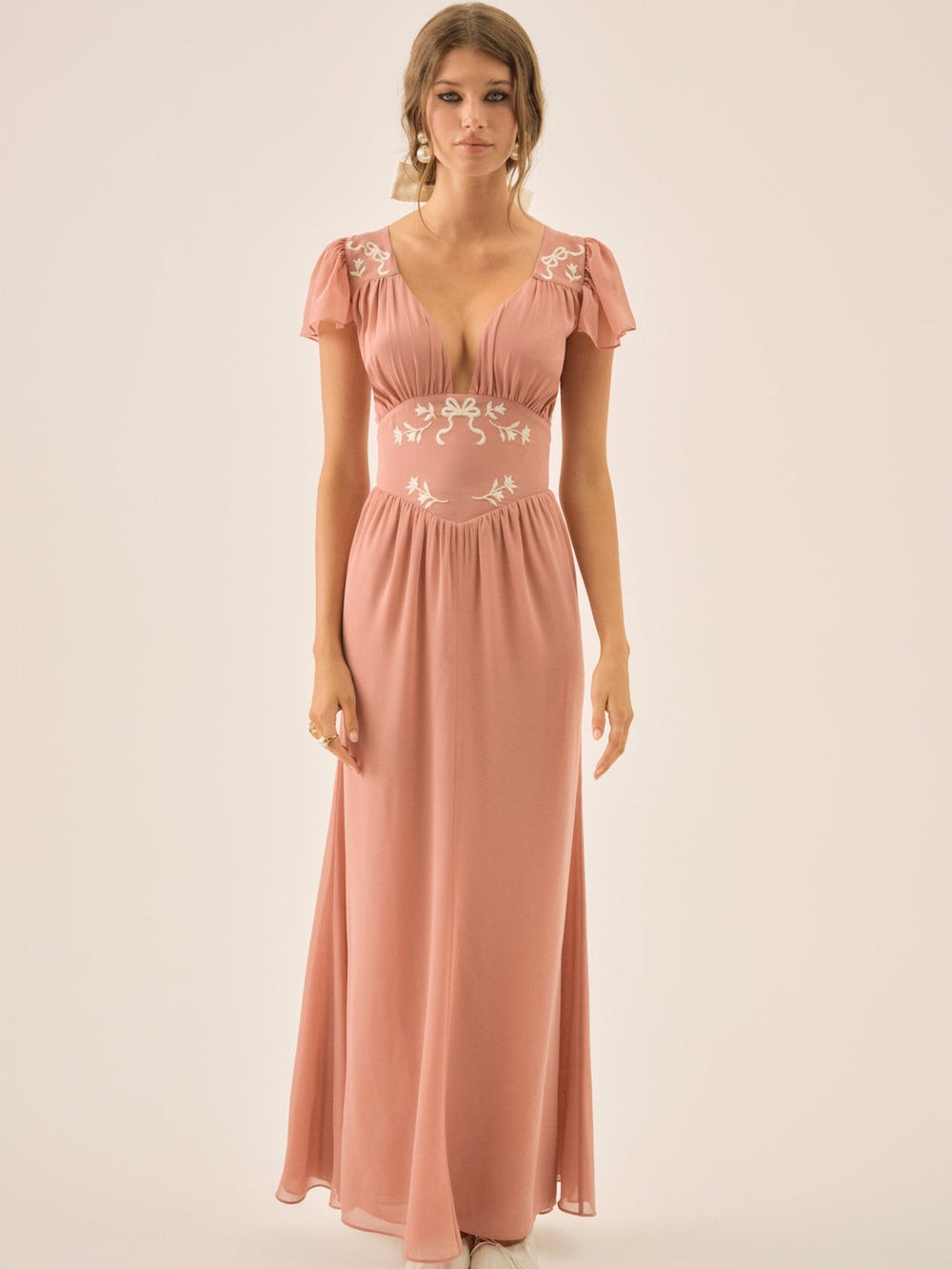 Emmie Chiffon Maxi Dress — Mauve