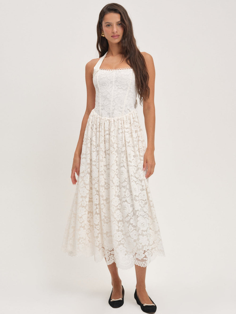 Lakeside Midi Dress — Cream