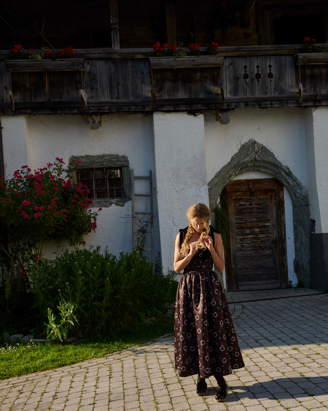 Kendra Midi Dress — Brown