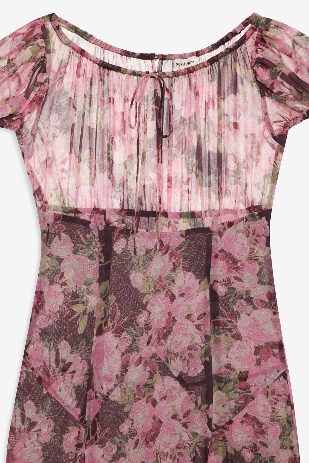 Adeline Floral Midi Dress — Brown