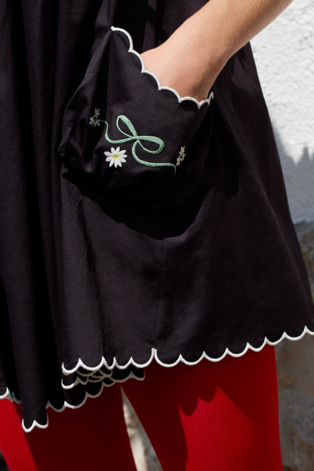 Tea Time Babydoll Dress — Black