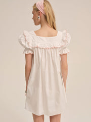 Tea Time Babydoll Dress — White