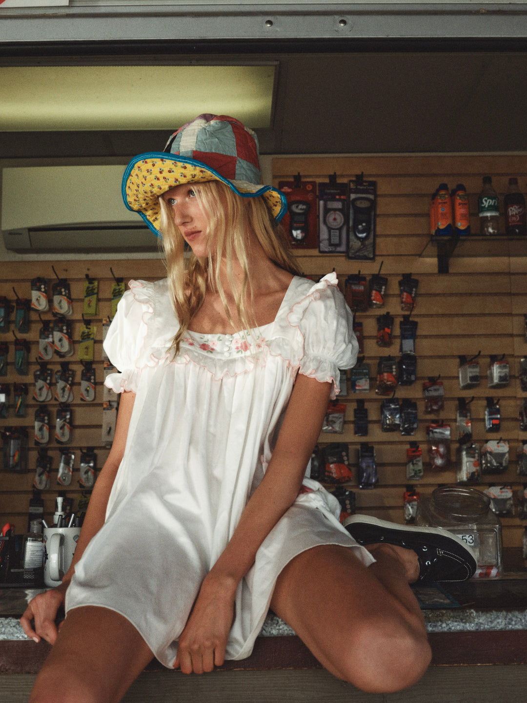 Tea Time Babydoll Dress — White