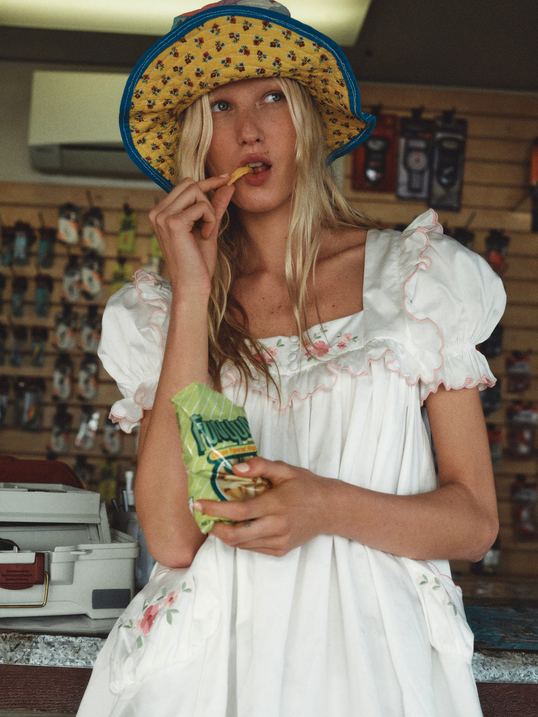 Tea Time Babydoll Dress — White