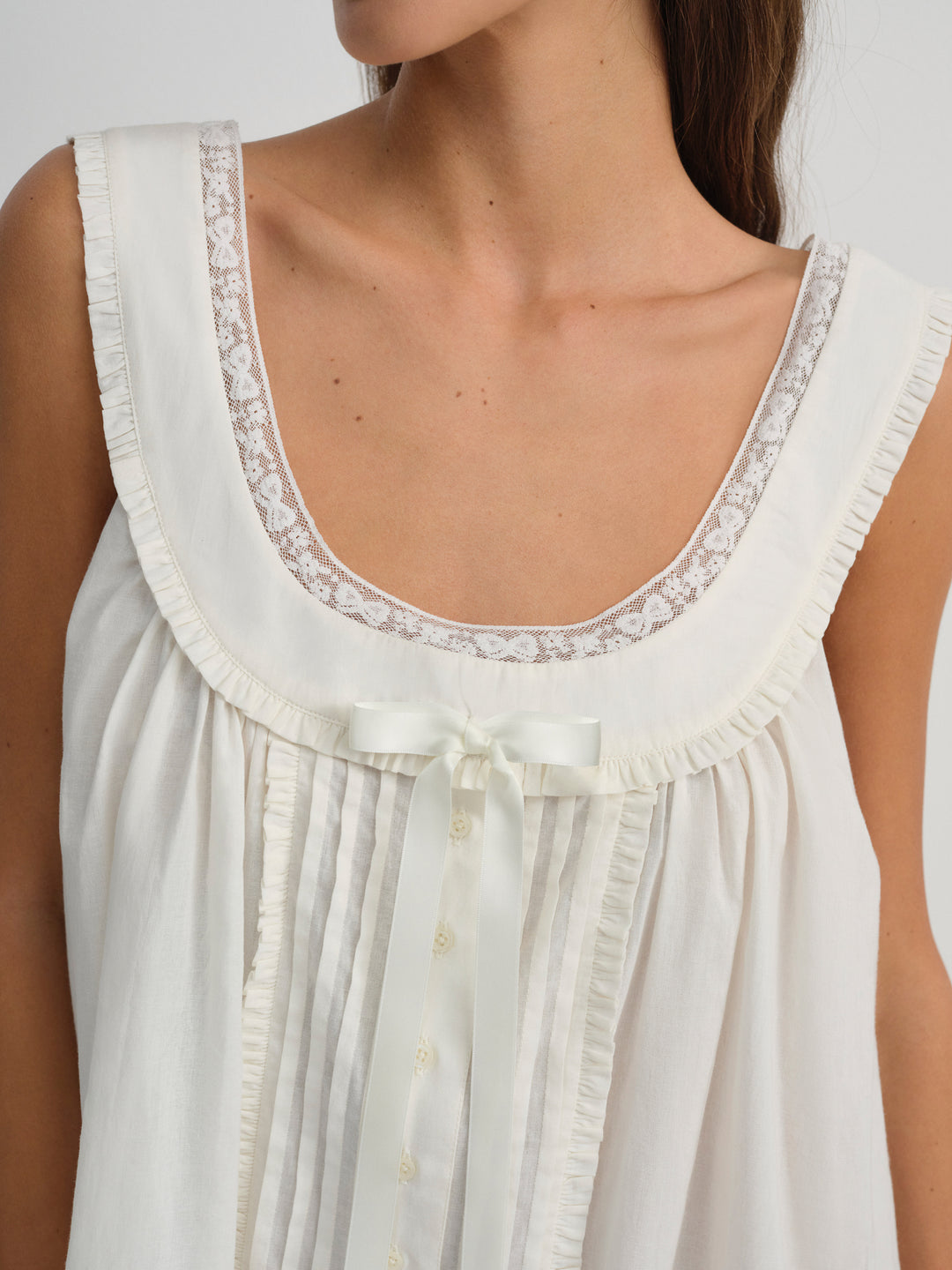 Venetia Slip Dress — Vintage Cream