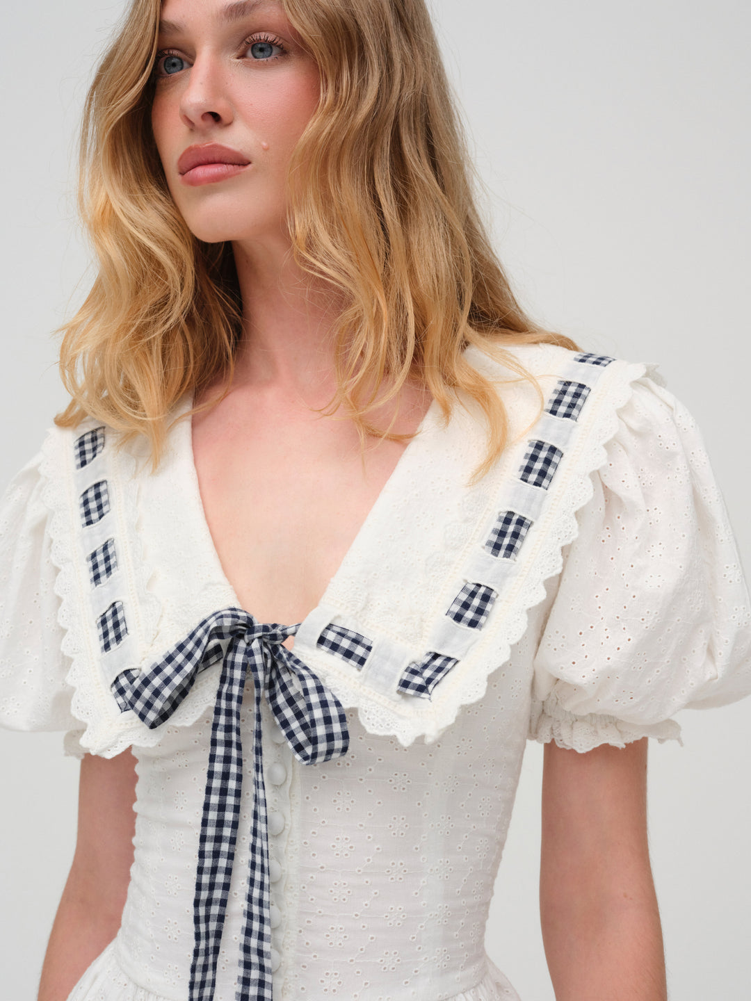 Ruby Ribbon Mini Dress — White