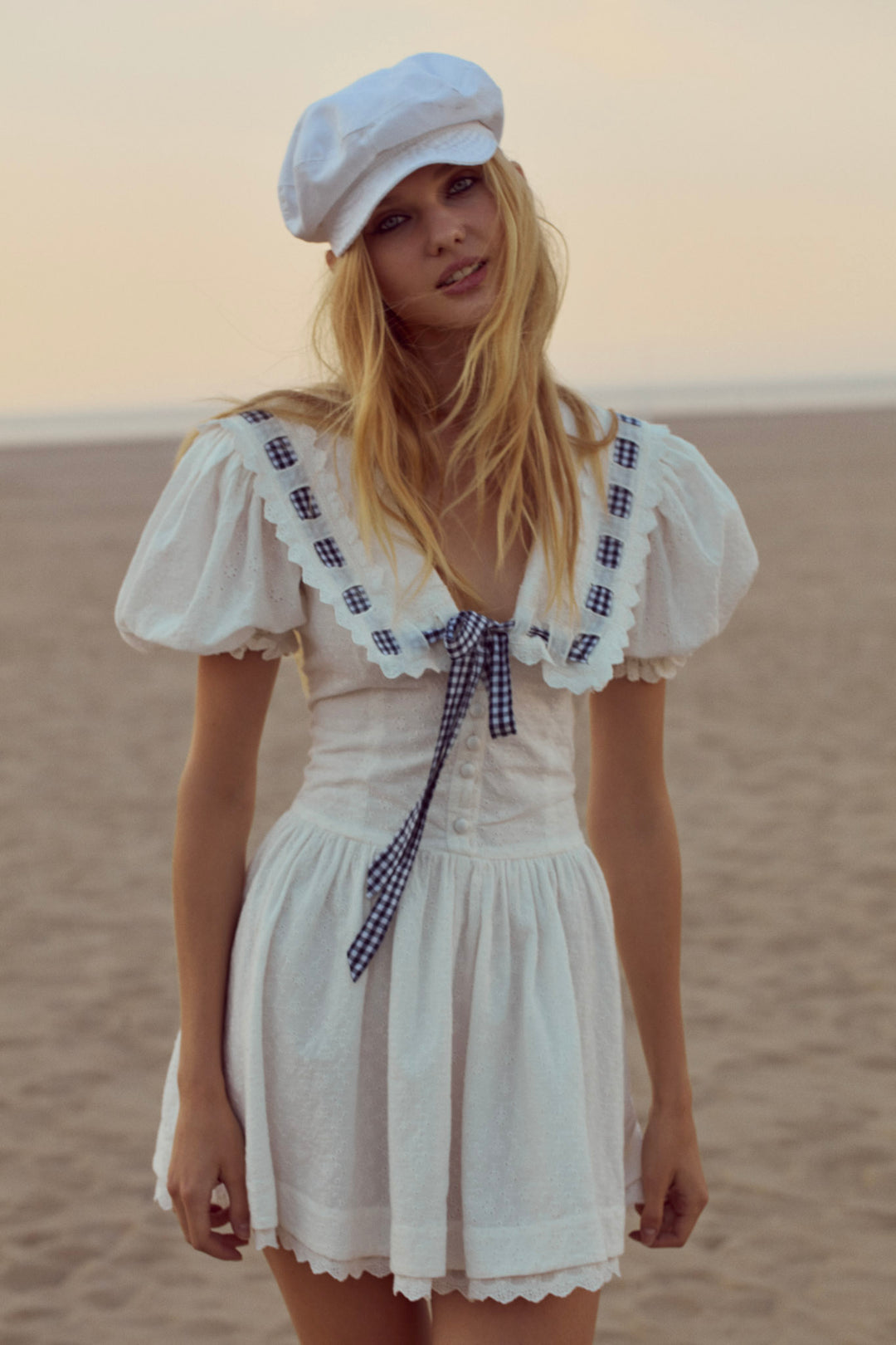 Ruby Ribbon Mini Dress — White