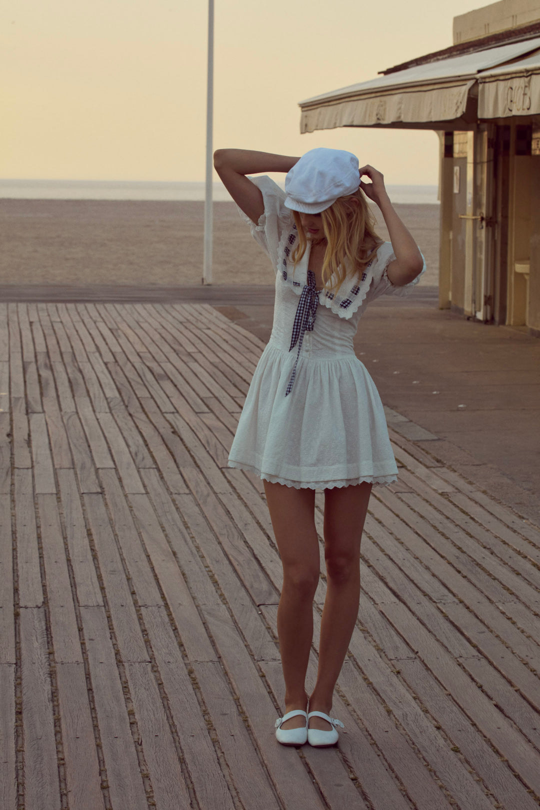 Ruby Ribbon Mini Dress — White