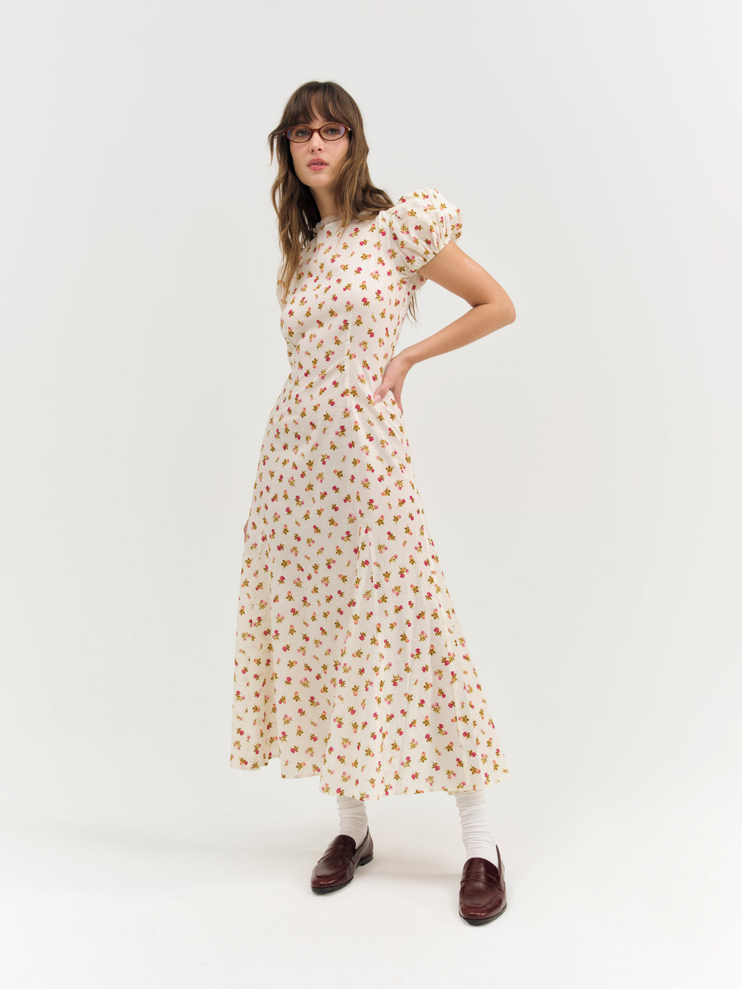 Adahlia Floral Maxi Dress — Cream