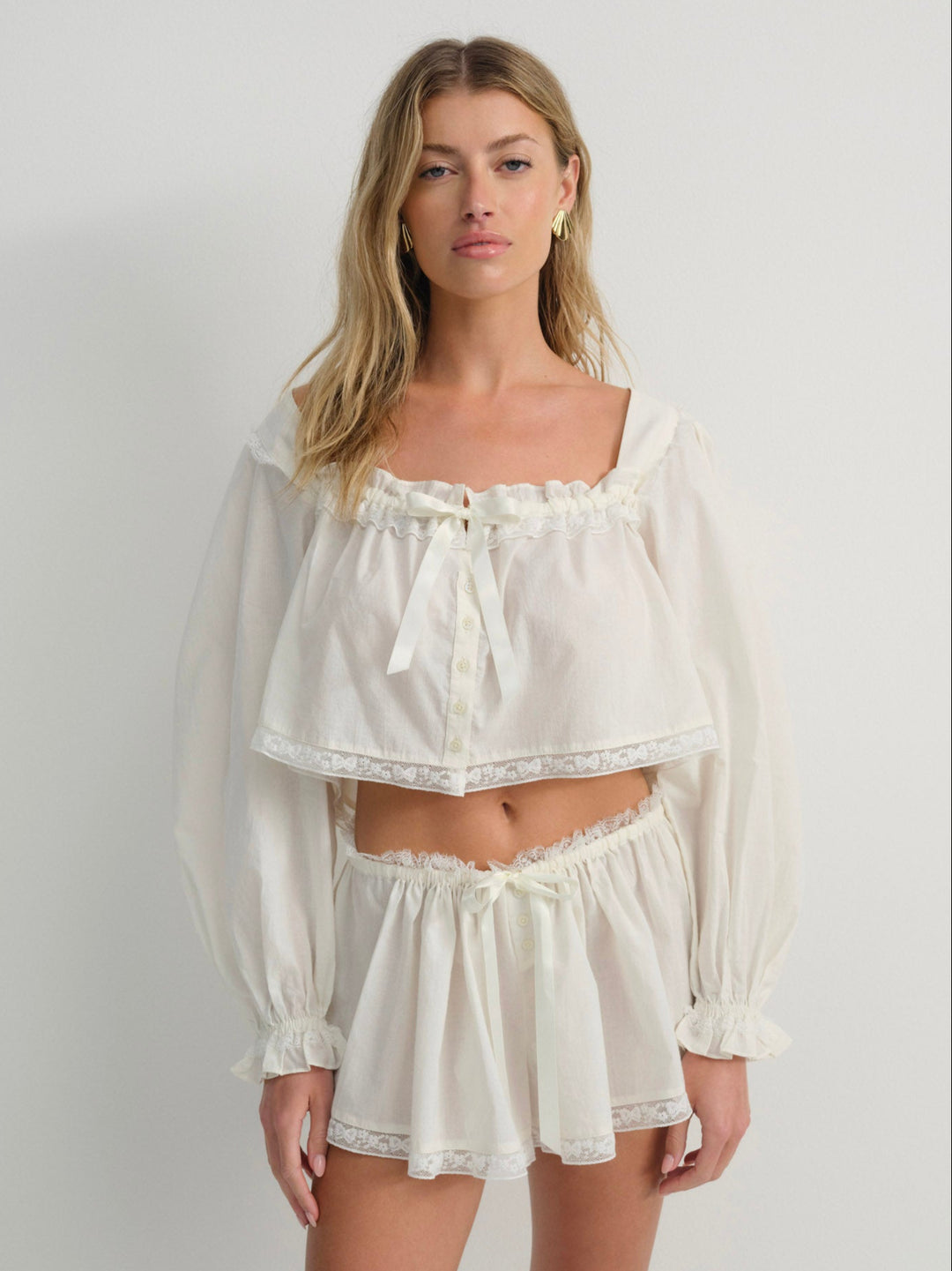Venetia Sleep Top — Vintage Cream