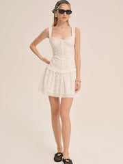 Dreamy Daisy Mini Dress — White