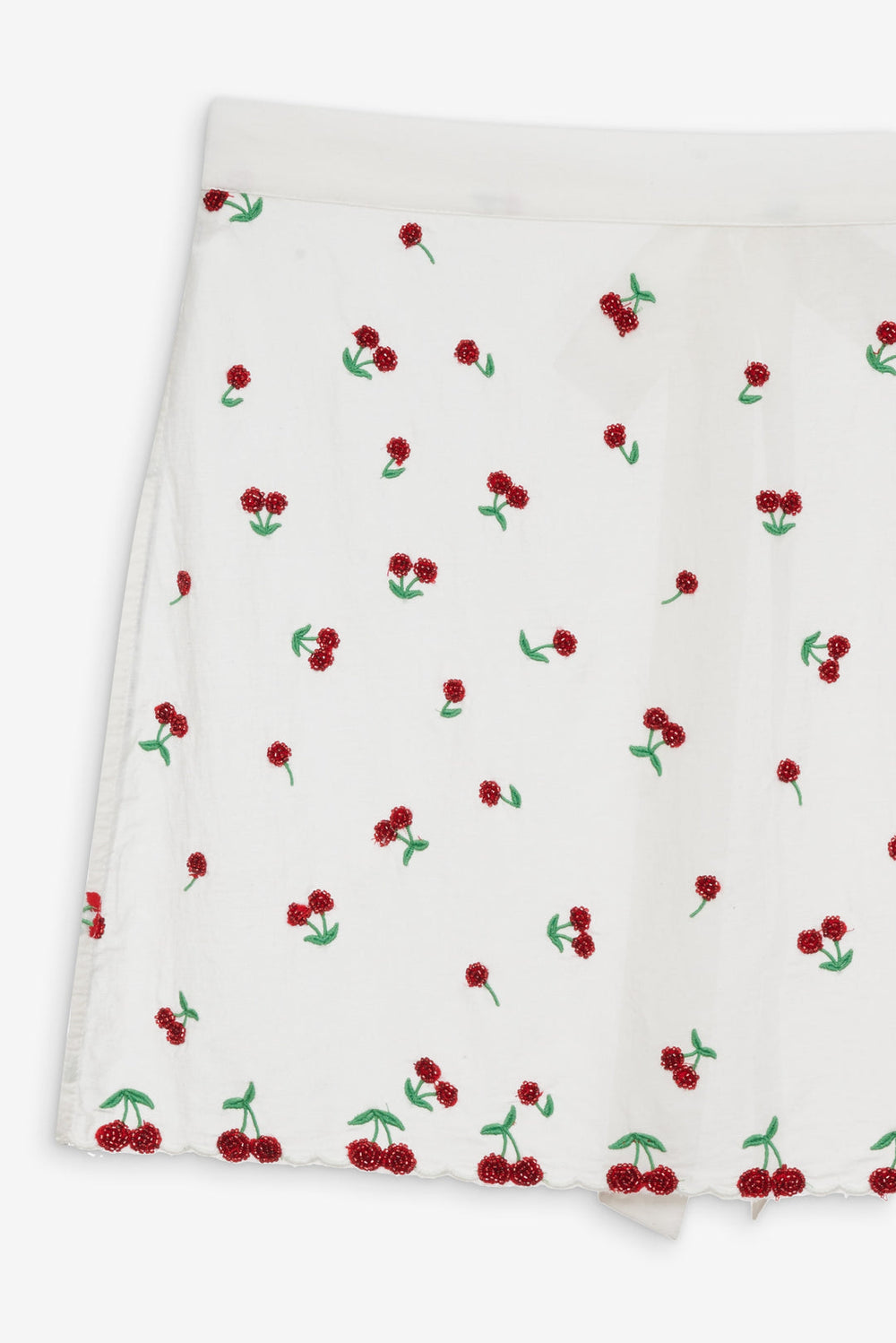 Beaded Cherries Apron — Red